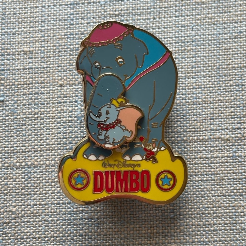 Moving Dumbo Disney trading pin